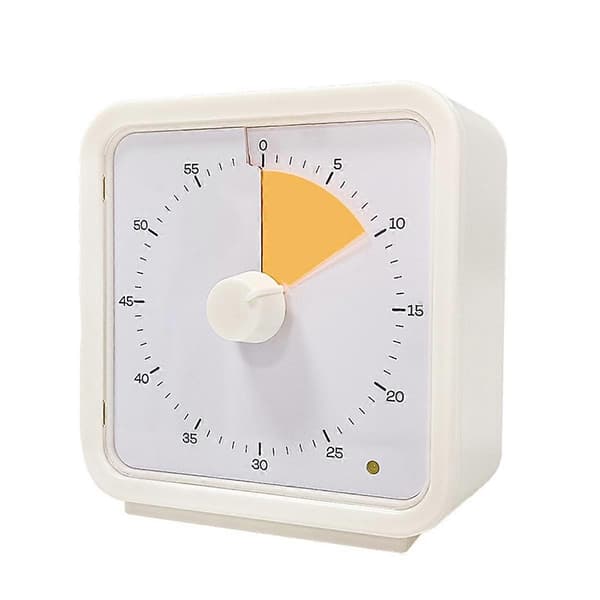 60-minutters visuell timer for barn, timer med stille drift gul [DB]