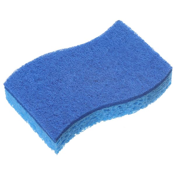 5-pack Scratch-Free Cellulose Scrubber Sponge, Double-Sided Dishcloth for Daily Kitchen Dishwashing, Pot Cleaning