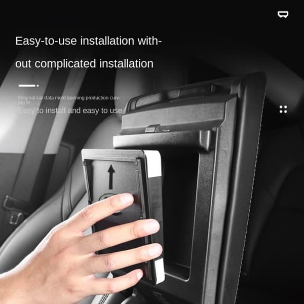 For Model 3 Model Y 2017-2023 Center Console Organizer Hidden Tray Armrest Storage Box Car Accessories