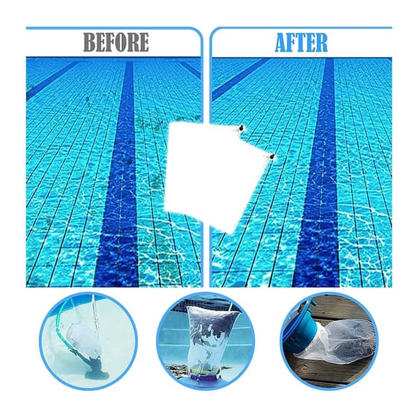 10-pack Fine Pool Vacuum Net, Nylon Bag with Drawstring for 9\" x 12\" Pool Jet Vacuum, for Collection Sheets