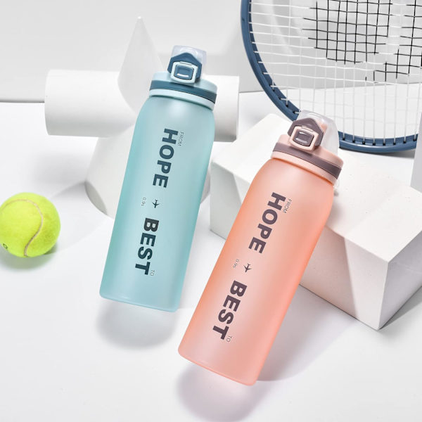 Dricksflaska Vattenflaskor Gym Sport 1l Cykling Löpning 900ml BPA-fri Plast Hydreringsflaska D20 (900ml, Rosa) Pink