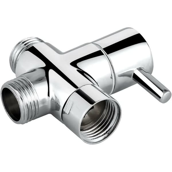 3-vejs ventil i massiv messing G1/2 håndbruser brusekomponenter omskifteradapter brusesystem reservedel poleret krom