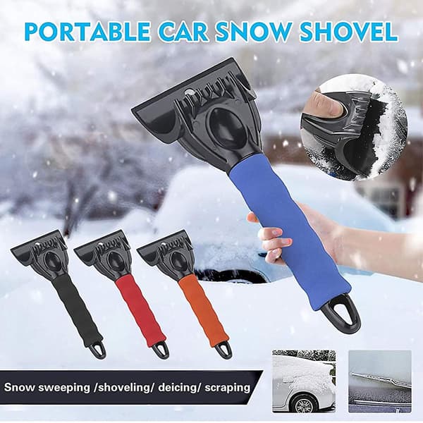 Ice Scraper Car, Professional Ice Scraper Winter Snow Shovel With Sponge Handle