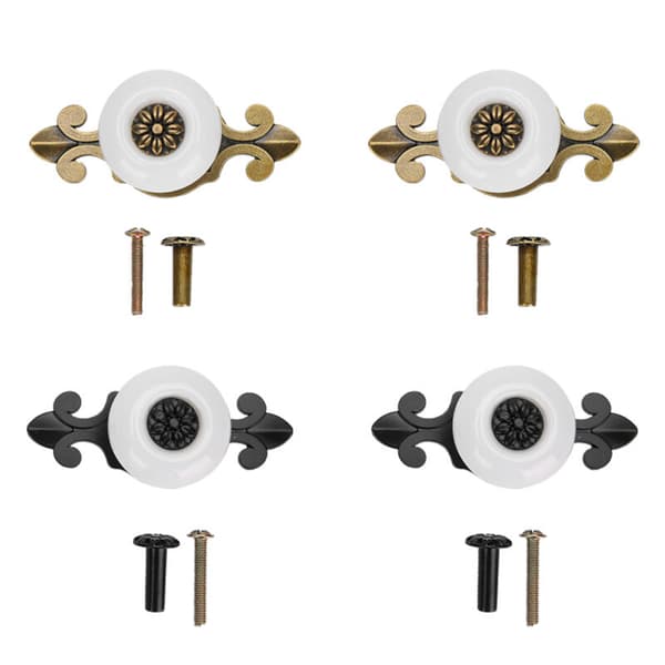 4 Pcs Home Decor Ceramic Drawer Knobs Cabinet Handles