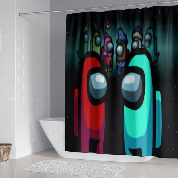 Duschdraperi med tecknat motiv 180*180 cm