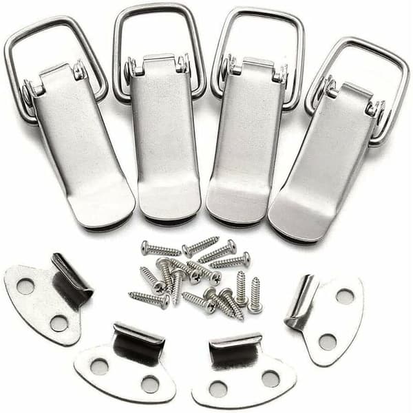 Stainless Steel Toggle Latch with Screw, 56mm Catch Latch, Spring Loaded Buckle, Clamp, Box, Latch Lock for Toolbox