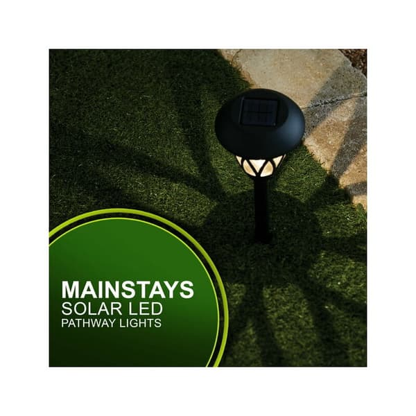 Sort gitter LED solcellelampe til landskabssti med glaslinse