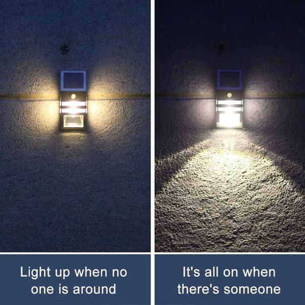 1 stk. solcellelamper i rustfrit stål, udendørs dekorative solcellelamper LED-drevne sikkerhedslys vandtætte til hoveddør, terrasse, dæk Ya