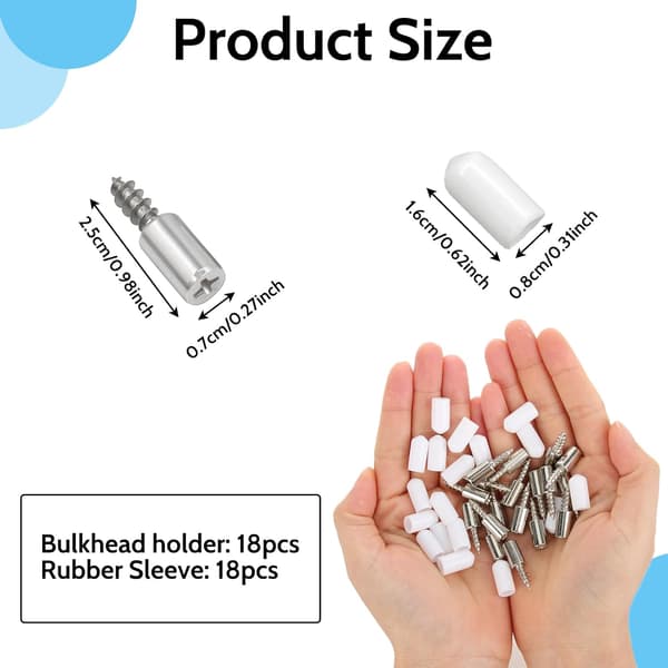 Shelf Clamp Pins 18 Set, Partition Pins for Shelf Bracket