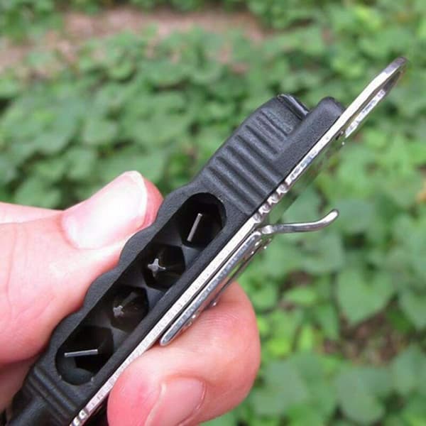 Multifunctional Tool Kit Small EDC Tools Pocket Keychain Screwdriver Travel Outdoor Adjustable