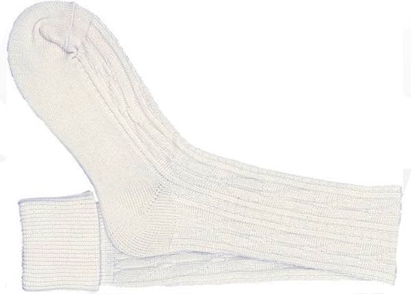 Tyroler Oktoberfest herrstrumpor - vit - Tyska maskeradsockor 43-46