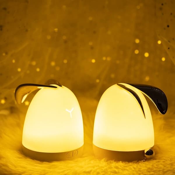 Aromaterapi-lampe søt barn LED nattlys dekompresjon soverom søvn bærbar nattlampe julegave hvit+rosa