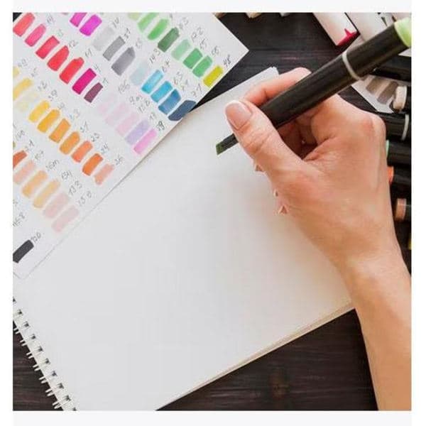 80-pak - Tuscher med etui - Dobbeltsidede tuscher Multicolor 550