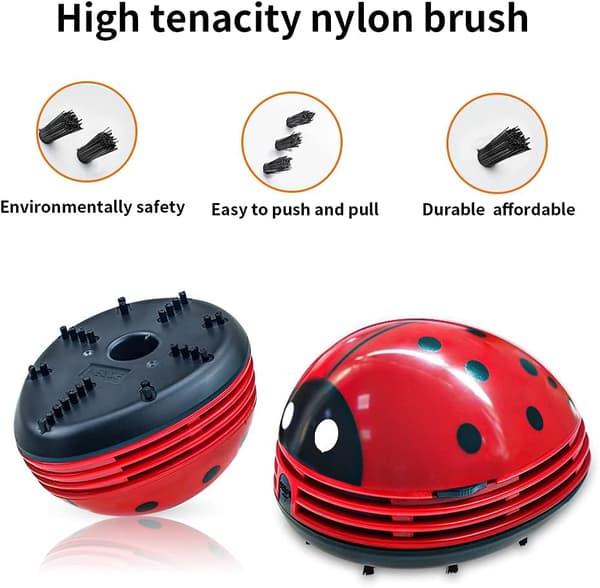 Sød bærbar tegneserie mini skrivebordsstøvsuger til affald
