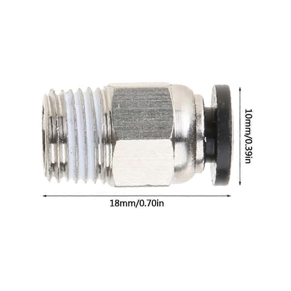 3D Printer Accessories Tube Set PC4-01 M10 Pneumatic Connector PC4-M10 Through Connector