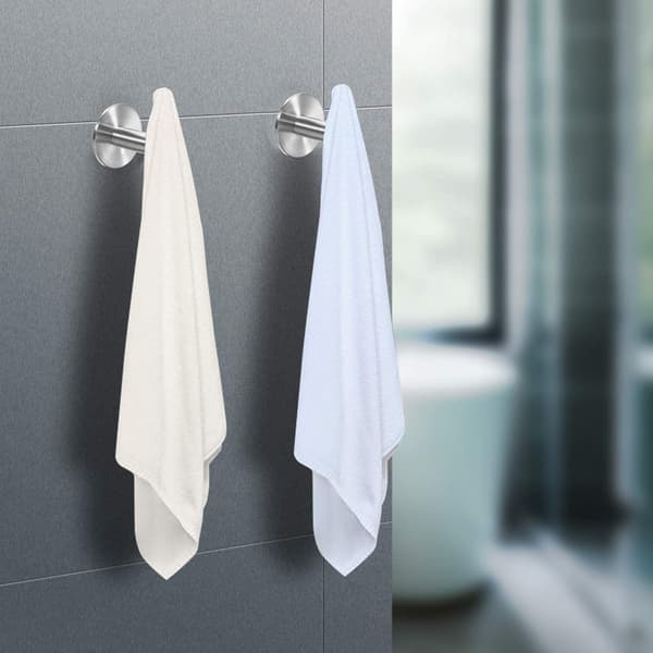Hooks Heavy Duty Waterproof Wall Hooks Self Adhesive Clothes Hanger Towel Hooks for Bathroom Kitchen Hotel Wall Mounted Hooks-2 Pack