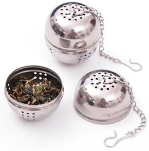 4 stk. rustfritt stål te-ball sil te-infuser