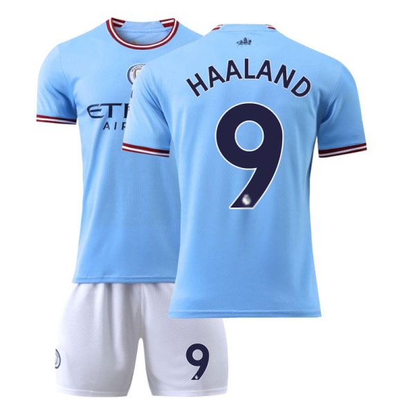 2223 Manchester City hemmafotbollsdräkt nr 9 Haaland ny säsong barnfotbollströja pojktröja set-28