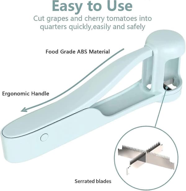 Grape Slicer for Toddlers, Grape Cutter, Cherry Tomato Slicer Kitchen Tool, Creative Small Fruit Slicer Tool