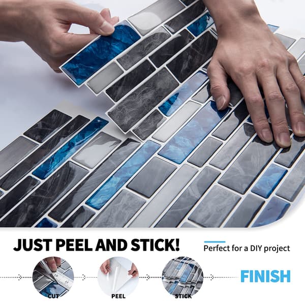 10 ark premium selvklebende marmor kjøkken backsplash fliser 30*30cm