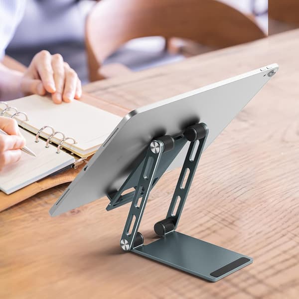 Aluminium telefonholder til skrivebord, foldbart smartphone-bord