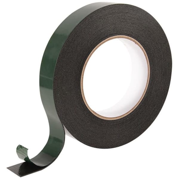 Strong Double-Sided Tape, Black and Green, 1 Roll, Made in the UK