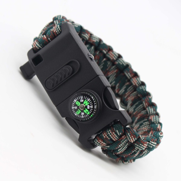Universal Multifunktionel Holdbar Højlydt Fløjte Nødbånd 5 i 1 Paracord Armbånd Andre