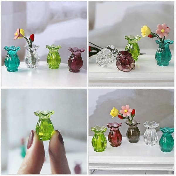 10 st Miniatyr Vas Ornament Mini Vas Modell Simulering Planter Mini Husdekorationer