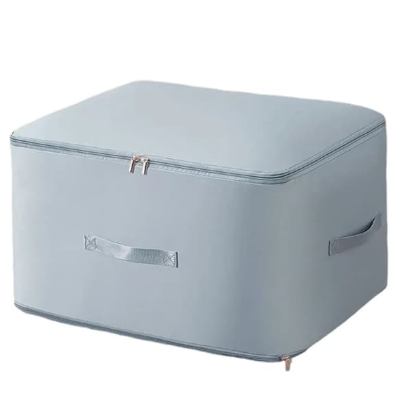 52 x 42 x 60 cm Large Bag, Moving Boxes, Foldable Storage Boxes for Clothes, Duvets, Blankets, Under Bed Wardrobe (Grey)