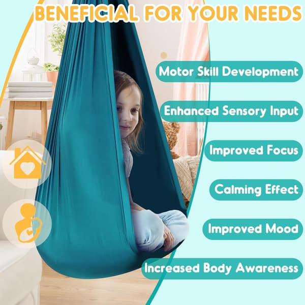 Therapy Swing for Special Needs (Hardware Included) Cuddle Swing Hug Indoor Outdoor Hammock
