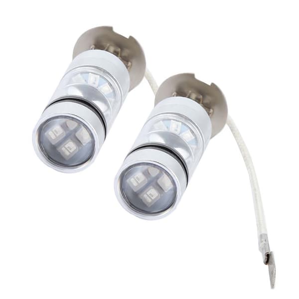 2x H3 6000K Blå 100W LED-frontlyspærer Kit Tåkelys Bilkjørelys