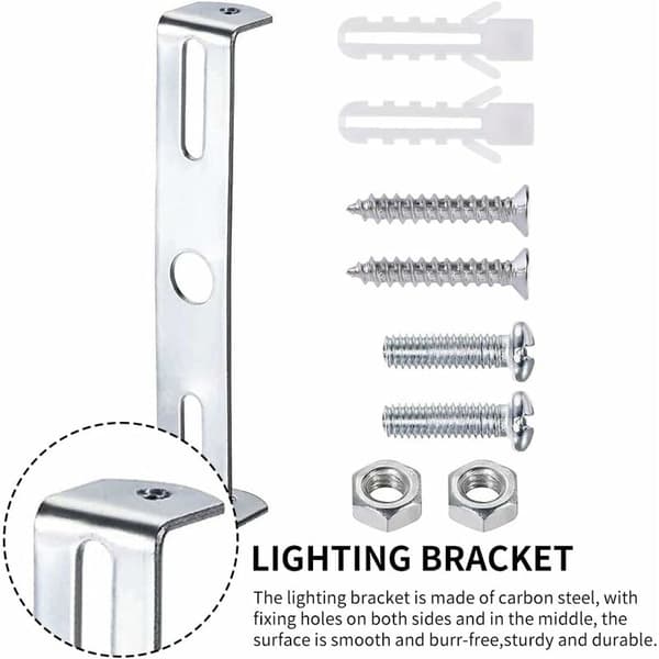 4-pack Ceiling Lamp, Ceiling Rose, Universal Silver Light Holder for Chandelier with Screws and Nuts, Carbon Steel Ceiling Base