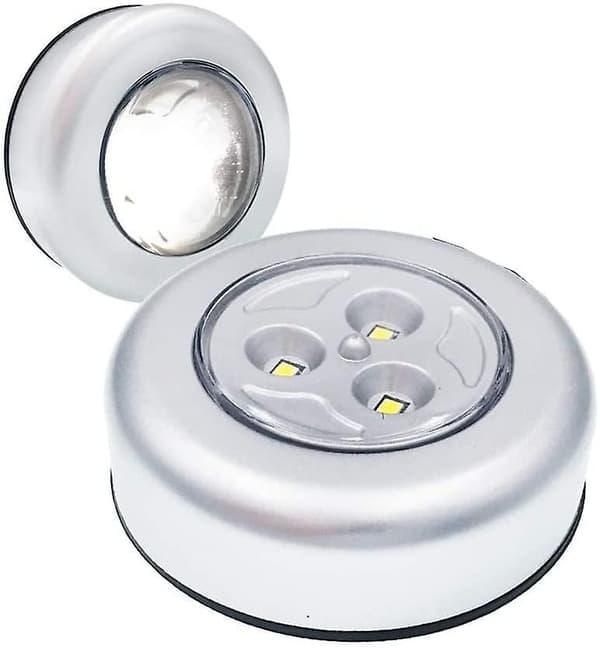 Battery-powered Wireless Night Light Stick Tap Touch Lamp Stick-on Push Light for Wardrobes, Cabinets, Counters or Laundry Rooms, Cordless Touch Light (