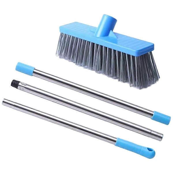 Scrub Brush with Long Handle, Stiff Bristles, Shower Cleaning Brush, Deck Brush