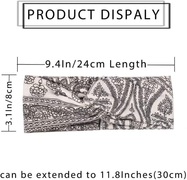 4-pak kvinders pandebånd boho stil blomstret elastiske pandebånd hårbånd hårtilbehør…