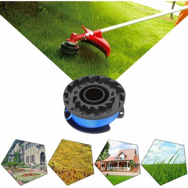 Double Thread Spool Compatible with Greenworks 40V Series Lawn Mowers, 1.65mm Automatic Replacement Spool Trimmer Tool, 6 pcs