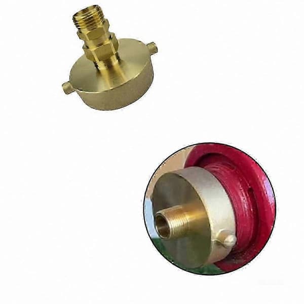 2-1/2\" NST-hunn til 3/4\" GHT-hann brannhydrantadapter Gull Gold