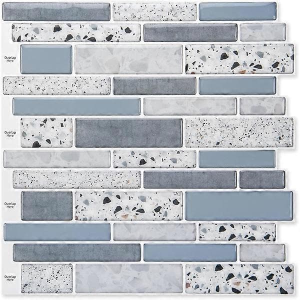 1 pc Self-Adhesive Wall Tiles Vinyl Kitchen Backsplash Marble Wall Decals Blue 30x30cm