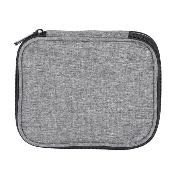 Crochet Hooks Storage Bag Grey 2-Layer 600D Oxford Fabric Knitting Needles Organizer