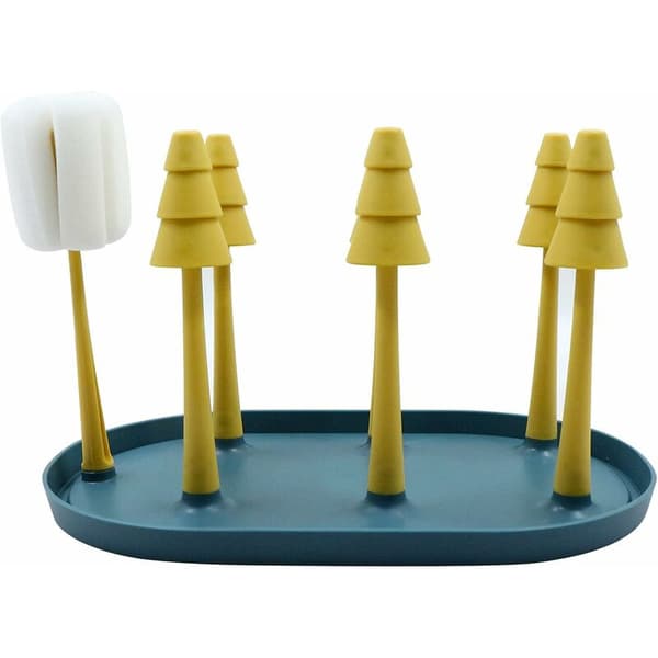 Koppoppbevaringsstativ, vaskekoppholder, dryppkoppholder (blå, gul)