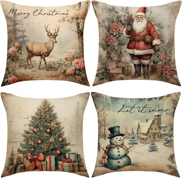 Juleputetrekk 45x45 cm Glidelås for Festlig Dekor[JUN]