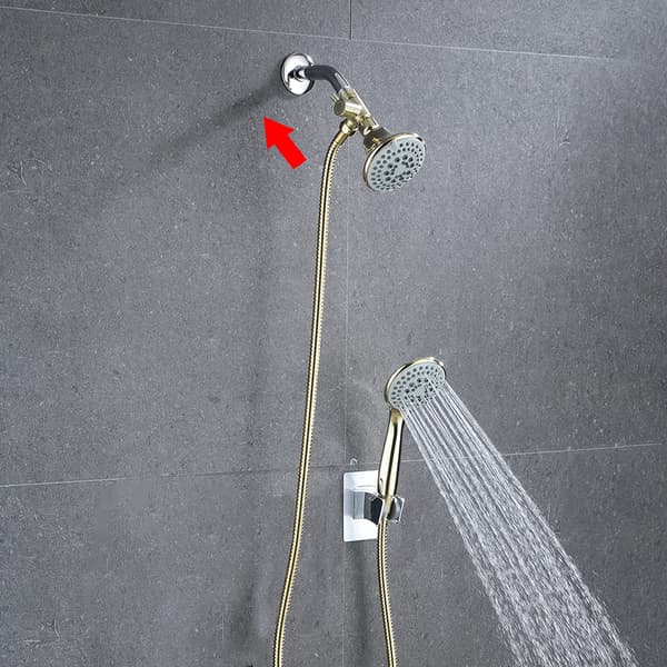 Dusjventil med 3-veis omleder, G1/2 (polert messing)
