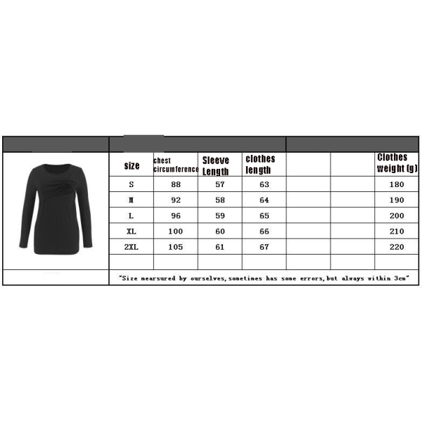 Ny barselstøj Langærmet rundhalset Four Seasons Bottoming Nursing T-Shirt - Marineblå XL