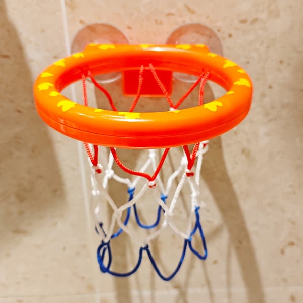 Basketballstativ Mini Badeleke, Barns baderomsspill vannbestandig, Slitesterkt materiale Basketball