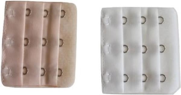 BH-förlängare 3-pack/hake - BH-förstorare - 50x30 mm – Beige