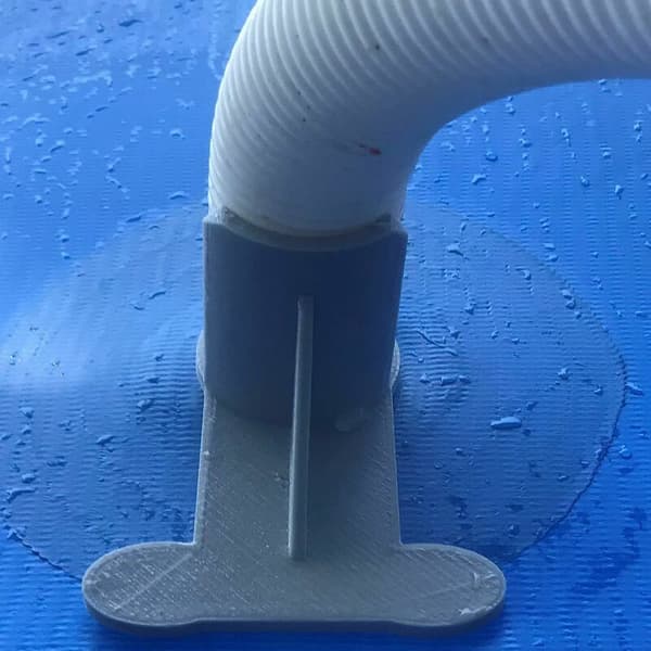 2 grå poolslangeklemmer - Klemme til slanger 30 til 37 mm