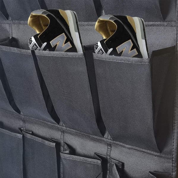 Hanging Shoe Bag with 12 Compartments - Shoe Cabinet - Shoe Storage System - Black - Multi-layer Storage Design - 165*29CM