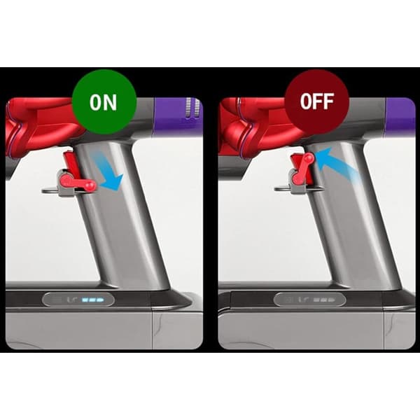 On/Off Switch Control Terminal Trigger Lock Compatible with Dyson V6 V7 V8 V10 V11 V15 Vacuum Cleaner Motor Switch Host Locking Clip