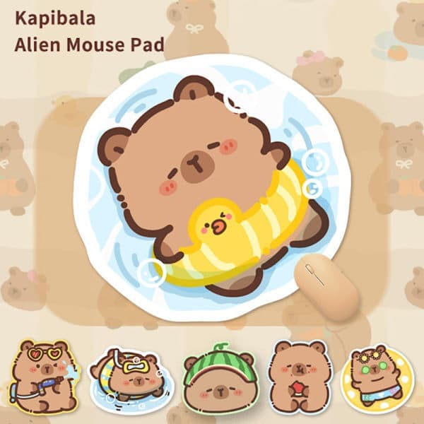 Sklisikker musematte Capybara Datatastatur Sklisikker Skrivebordsmatte A2 A2 A2 A2