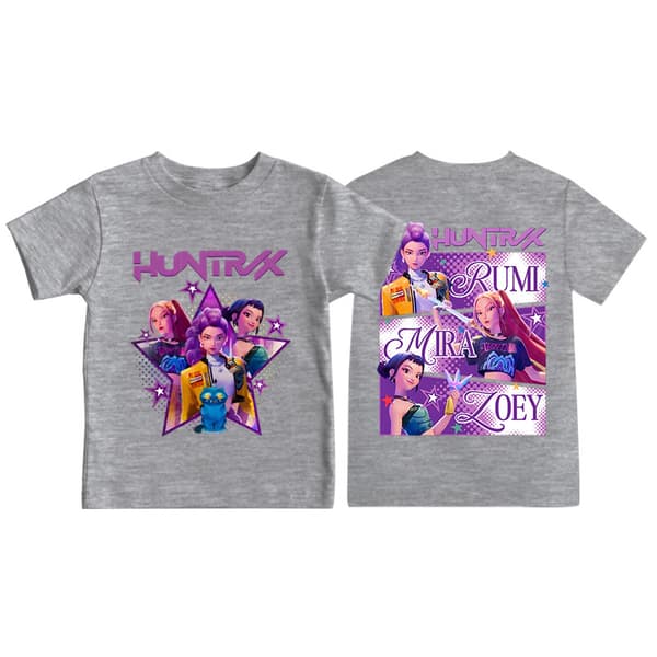 [LD]K-Pop Demon Hunters T-paita harmaa-FF- harmaa harmaa 120 grey 120